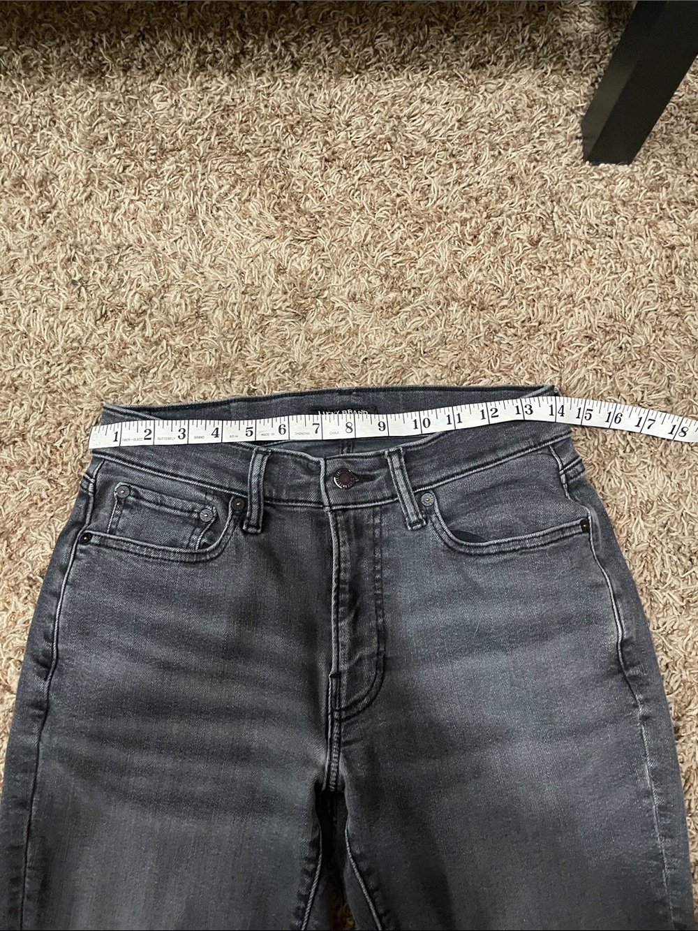 Lucky Brand - Washed Dark Gray/Charcoal - Skinny Jeans - Picture 5 of 6